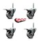 Service Caster 3 Inch Semi Steel Swivel 34 Inch Threaded Stem Caster Set with Total Lock Brake SCC-TSTTL20S314-SSS-34212-4 - alternate 2